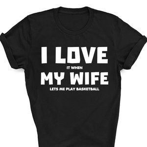 I love my wife Basketball unisex gildan shirt